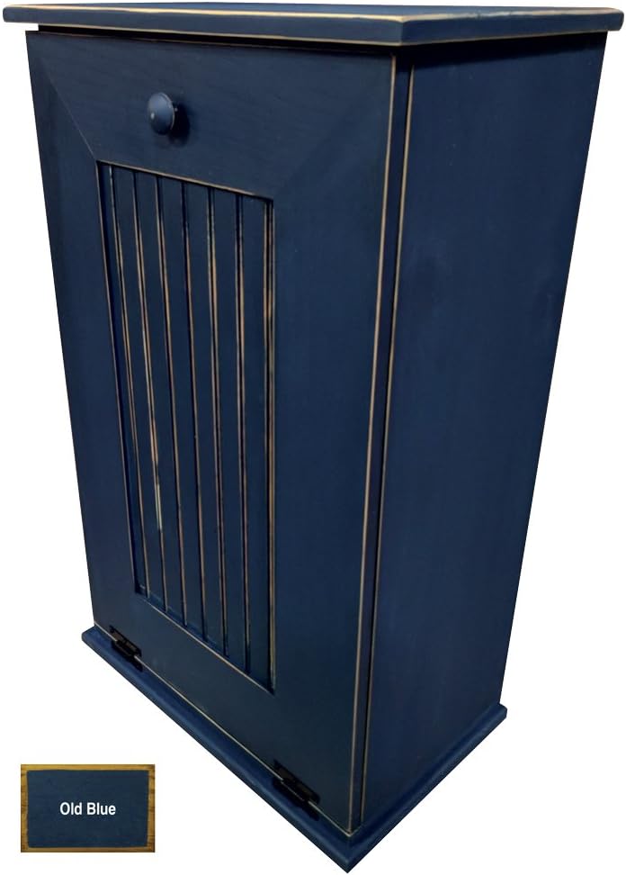Sawdust City Wooden Tilt Out Trash Bin (Old Blue)