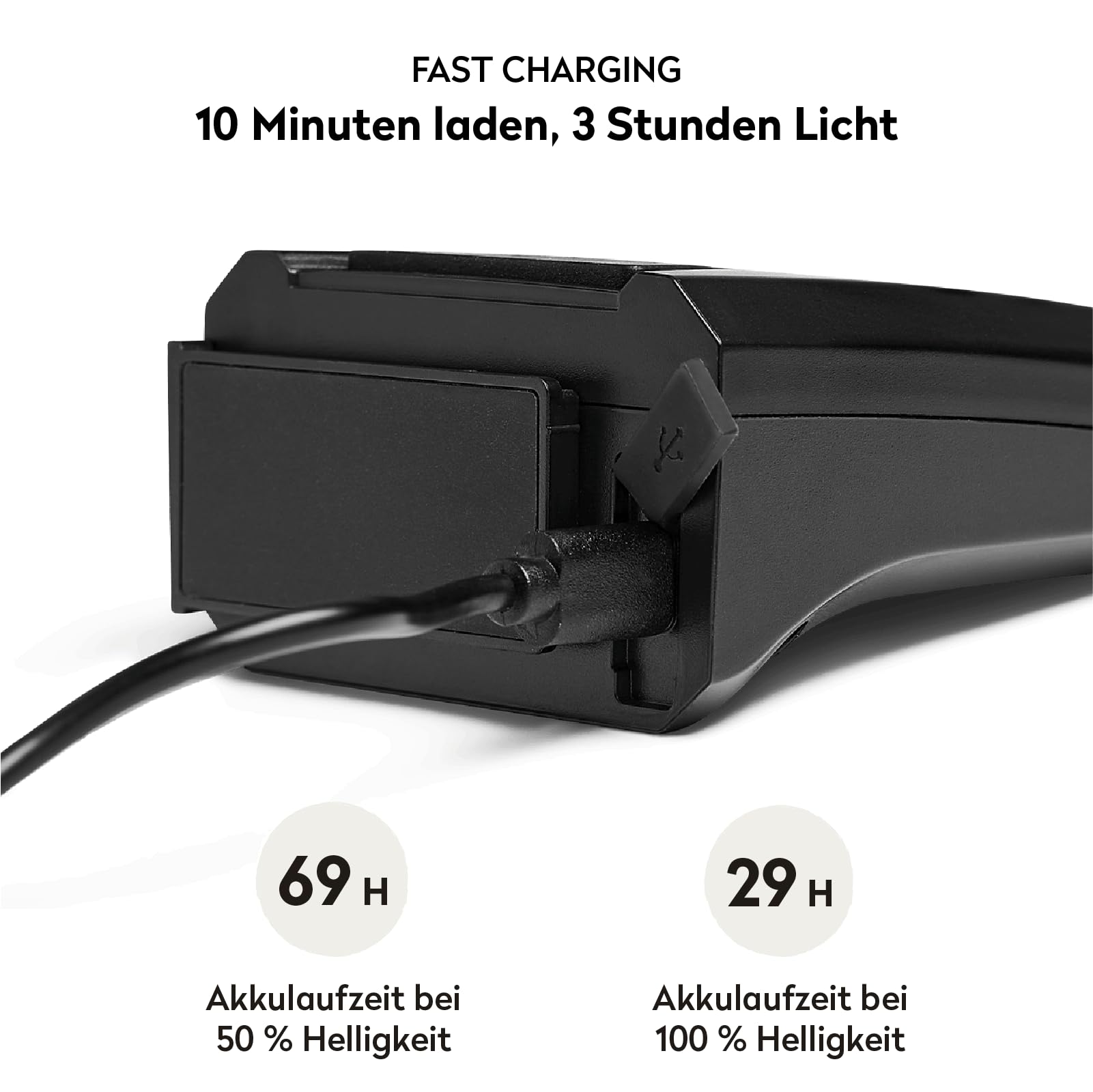 BURNHARD® LED-Grilllicht, magnetische Grillbeleuchtung, Grilllampe, Helligkeit: 120 Lumen, stromsparender Neigungssensor, akkubetriebene Lampe, Fast-Charging-Funktion, bis 69 Stunden Leuchtdauer 6