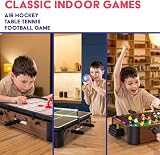 Power Play 3 in 1 Table Top Games Set – Mini Football, Hockey & Table Tennis view 2
