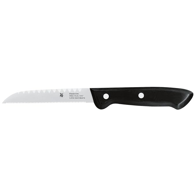 WMF Buntschneidemesser Classic Line Länge 19,5 cm Klingenlänge 9 cm Zacken Spezialklingenstahl Griff aus Kunststoff