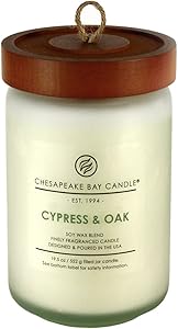 Chesapeake Bay Candle Scented Candle, Cypress & Oak, Large Jar
