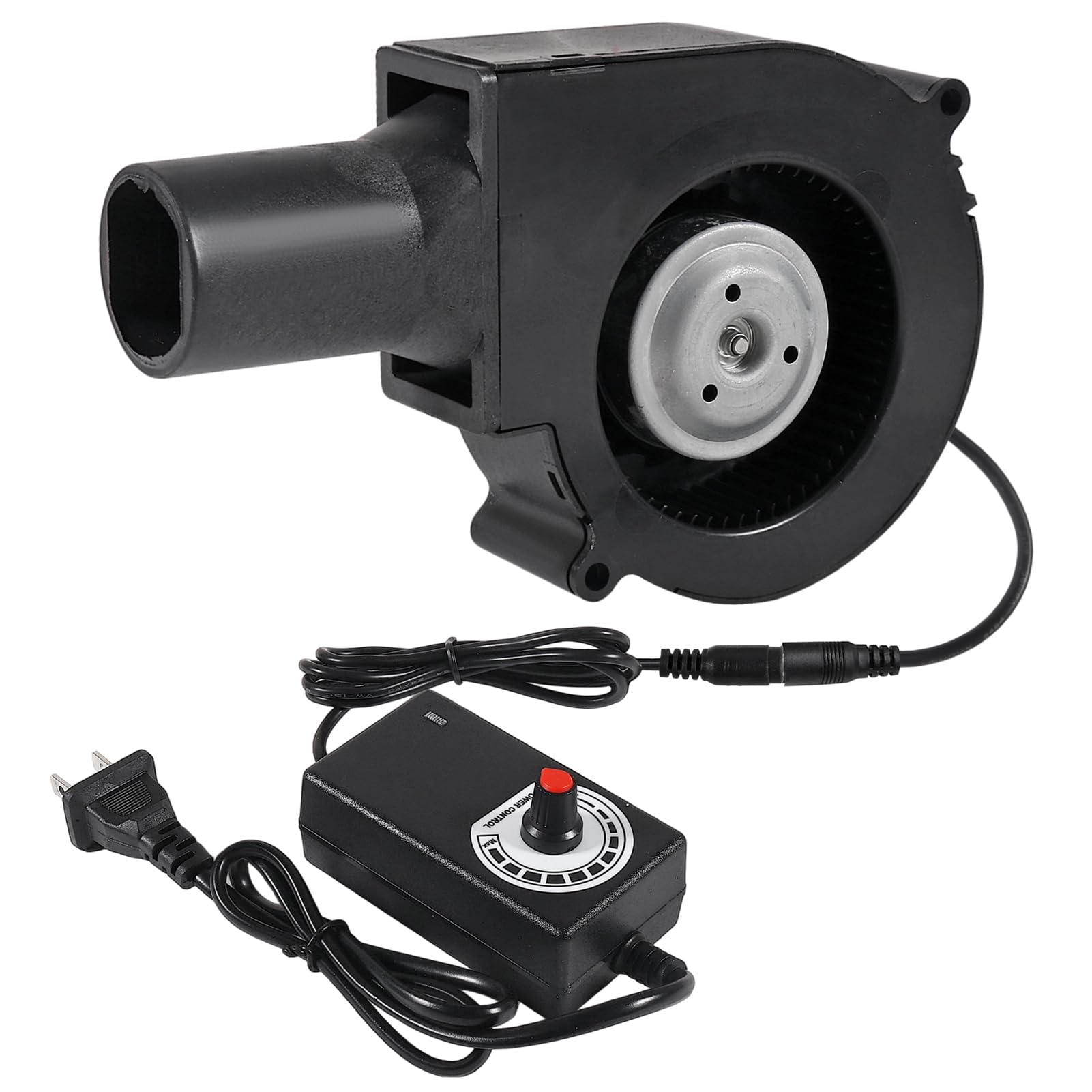 Photo 1 of BBQ Blower Fan 12V 97mm x 33mm with 120V – 240V AC Plug Variable Speed Controller Centrifugal AC Squirrel Cage Fan for Outdoor Barbecues Fire Bellow, Camping Cooking, Wood Stove, Charcoal Starter