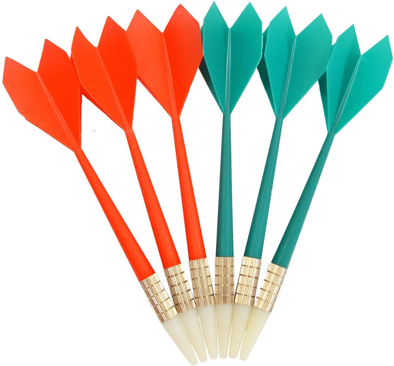 POFET 6PCS Soft Tip Darts Fit Safety Dartboard only 3 Darts Each in Green and Red