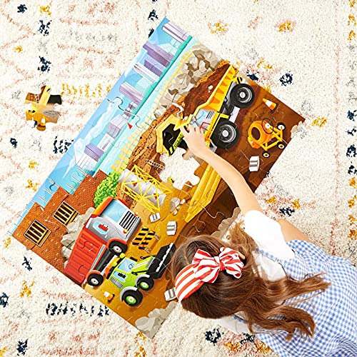 48Piece Giant Floor Jigsaw Puzzles for Preschool Kids, Construction, 2