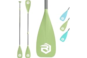rillrun SUP Paddle - Paddle Board Paddle 4 Piece Stand Up Paddleboard Paddles Lightweight Floating Kayak Paddle - Light Blue - Lake Green - Light Green