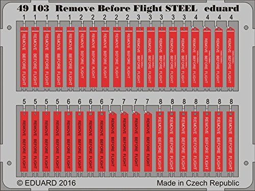 1:48 Eduard Photoetch Temove Before Flight Steel Tags Set.