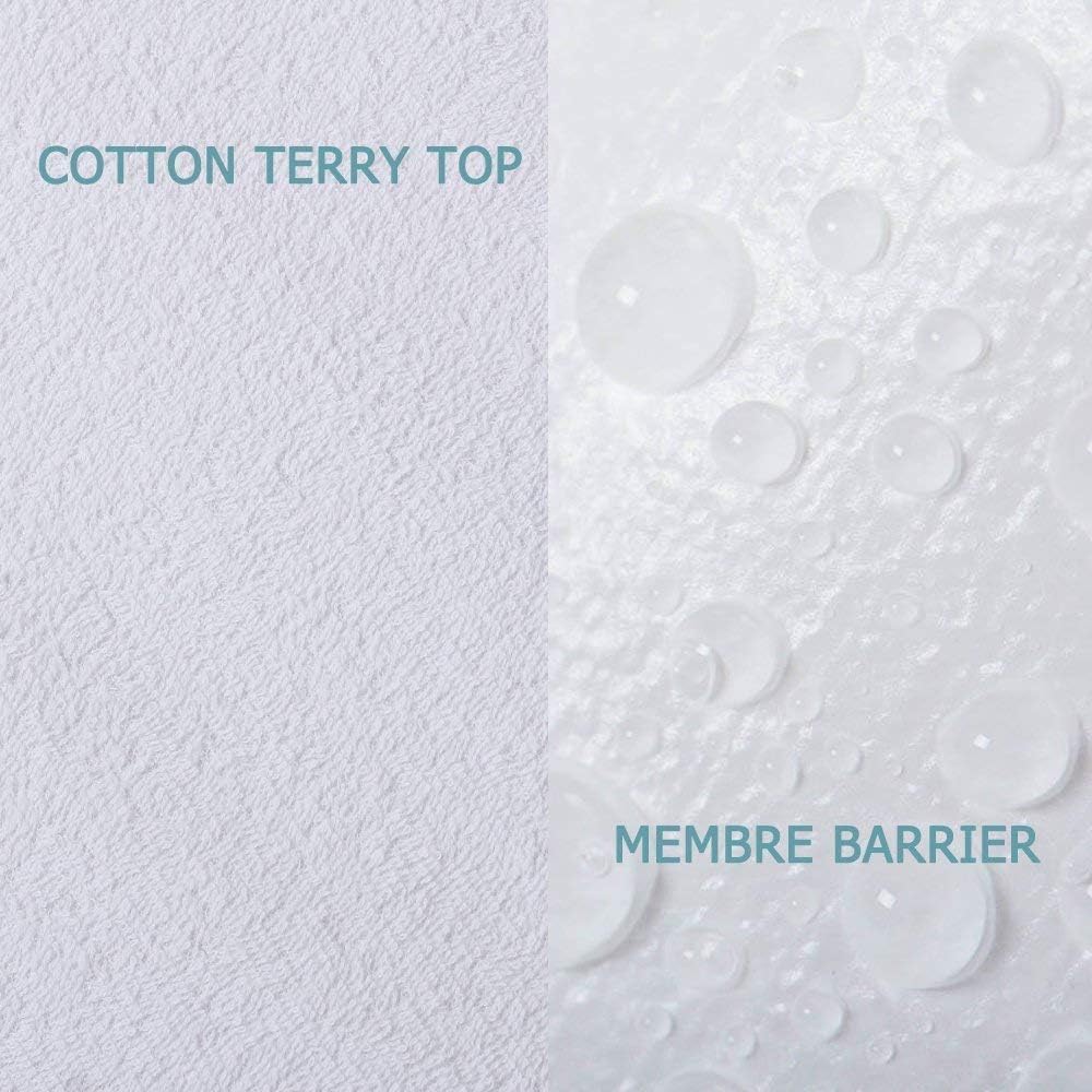 Bedecor 2 Packs Twin Size Waterproof Mattress Protector - Breathable Noiseless - Premium Fitted Cotton Terry Cover: Home & Kitchen