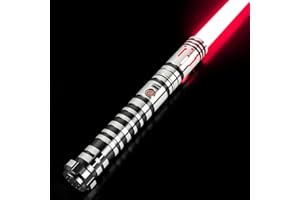 ELESKOCO Smooth Swing Dueling Lightsaber - Motion Control Infinite RGB 16 Colors Changing Light Sabers with APP, 16 Sound Fonts Heavy-Duty Metal Hilt FX Sabers for Adults Teens Gift, USB-C Recharge, Black