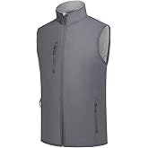 fit space Men's Lightweight Vest Softshell Sleeveless Windproof Jacket with Zipper Pcoket Cycling Travel Hiking Running Golf