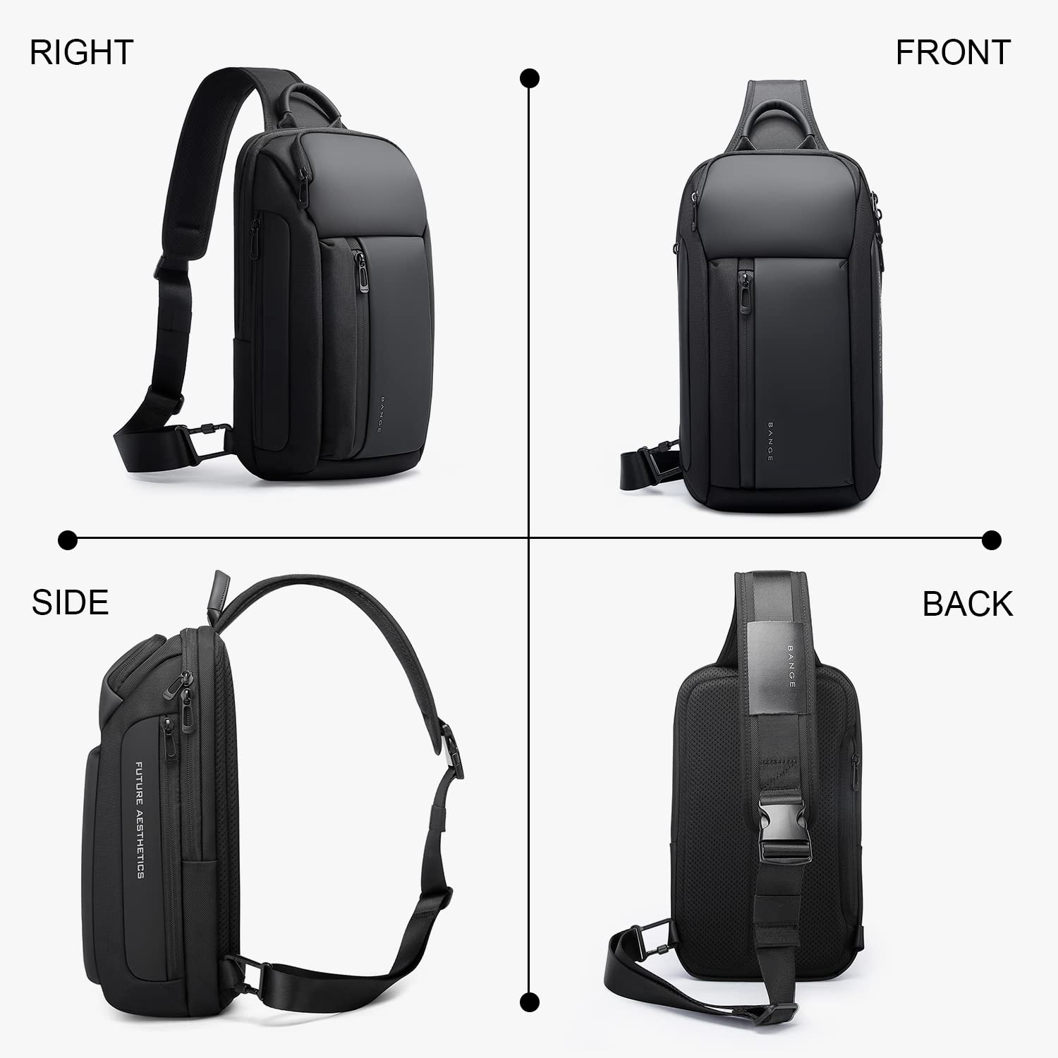 Sling Bag Crossbody Shoulder Backpack for Men Women,Casual Rucksack for Hiking Daypack Waterproof Sling Chest Bag