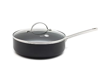 Schwarz Aluminium Greenpan Bonn Servierpfanne Mit Keramik Beschichtung Inklusiv Glasdeckel Induktion 43 6 X 25 2 X 10 1 Cm 24 Cm Servierpfannen