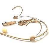 Microdot 4015 Headset Head-Mounted Headworn Microphone for SHURE Wireless System - Mini XLR Ta4f Connector - Omidirectional Mic