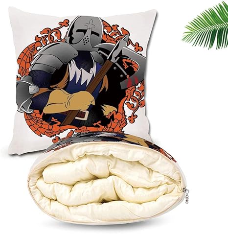 Amazon 中世の装飾 多図 毛布 シングル ブランケット 110 150cm 洗えるお布団 新生児用 便利なファスナー仕様 Aファンタジーファイターヒロイックプリントを振るルネサンス騎士のイラスト ブランケット 毛布 オンライン通販