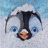 ZSNUOK 5D DIY Diamond Painting by Number Kit for Adults or Kids, Full Special Shaped Drill Embroidery Art Craft Mosaic Making Supplies Paint with Diamonds for Home Wall Decor Cute Penguin 10x10 inches