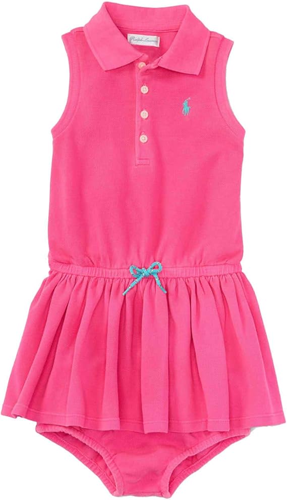 Amazon Co Jp Polo Ralph Lauren ポロラルフローレン ノースリーブリボンワンピース ブルマセット ベビー 女の子 ピンク 85cm 18ヶ月 並行輸入品 服 ファッション小物