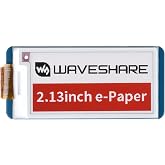 waveshare 2.13inch E-Ink Display HAT Compatible with Compatible with Raspberry Pi 5/4B/3B/Zero/Zero W/Zero 2W/Pico/Pico W/Pico WH, 212x104 Resolution Three-Color SPI Interface