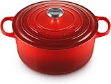 Le Creuset Signature Cast Iron Round Casserole 28 cm Cerise 4.2 L
