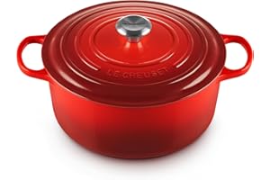 Le Creuset Enameled Cast Iron Signature Round Dutch Oven, 7.25 qt., Cerise