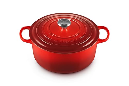 Le Creuset Enameled Cast Iron Signature Round Dutch Oven, 7.25 qt., Cerise