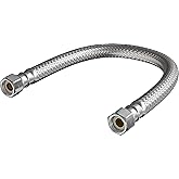 PROFLO PFX146342 12" Long Stainless Steel Braided Supply Lines with 3/8" Compression Fittings - N/A