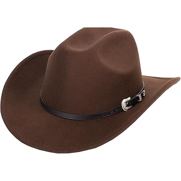 YOUBADU Faux Suede Felt Western Cowboy Hat for Women or Men  display picture 1