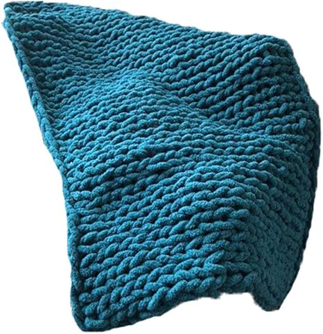Teal Chunky Knit Blanket 2025