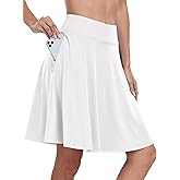 ANRABESS Knee Length Skorts Skirts for Women 2026 Summer High Waisted Golf Tennis Skirt Casual Travel Built-in Shorts Clothes