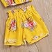 Toddler Baby Girl Floral Halter Ruffled Outfits Set Strap Crop Tops+Short Pants 2 PCS Clothes Set