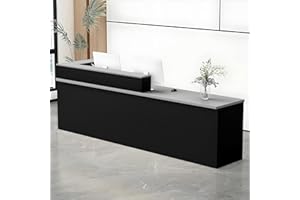 ZRBDDEF Reception Desk with Counter, Modern Front Desk with Storage, Cashier Counter for Office, Salon, Boutique, Coffee Shop