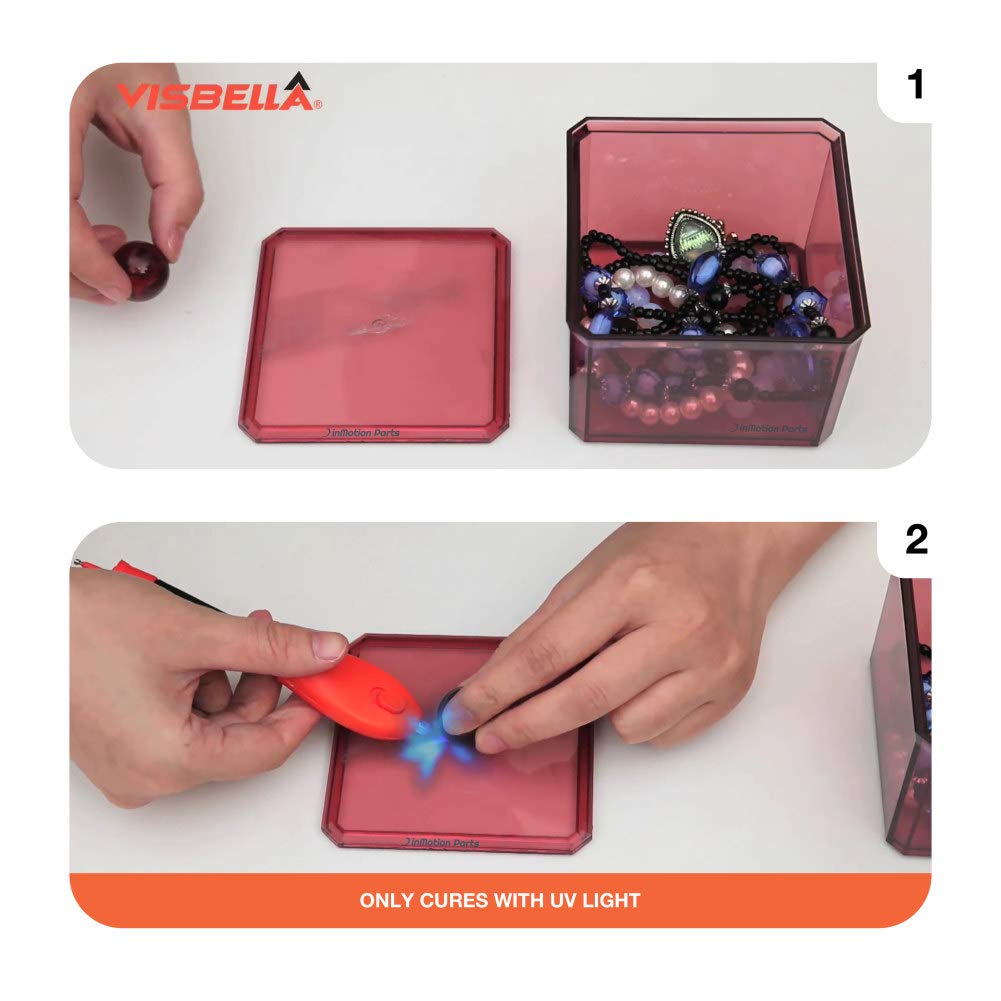 Visbella UV Light Glue, Hand-Held Welders Resin, Plastic Welder, Glue with UV Light Included
