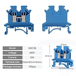 GUETNEU Blue UK-2.5B Rail Type Terminal Block