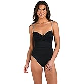 La Blanca Womens Front Wrap One Piece Bathing Suit