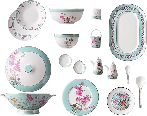 Fvsdgg Restaurant Diner Combi Set Bols En Porcelaine Assiette Cuilleres Pour Micro Ondes Lave Vaisselle Taille 42pcs Amazon Fr Cuisine Maison