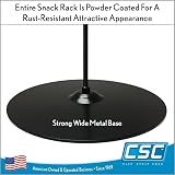 Clip Strip Chip Rack Display Stand 23.75" H Black 12 Clips Countertop Snack view 3