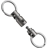 KeyUnity Titanium Quick Release Keychain, Pull Apart Detachable Key Chain | Lightweight EDC Key Organizer for Car Keys, Bags, Backpack, Daily Carry
