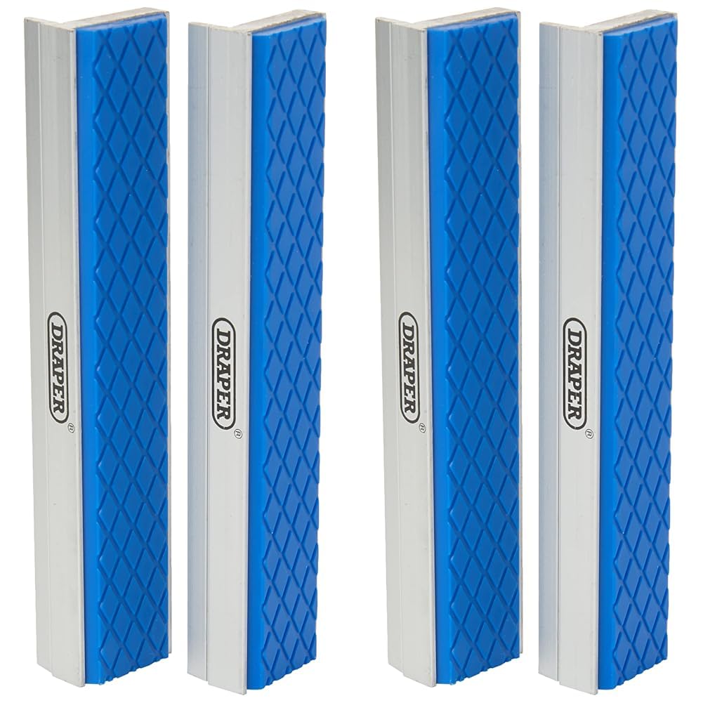 Draper 14180 Soft Jaws for Engineers Vice, 150mm, 24.2cm x 10.8cm x 2.1cm,Silver,Blue (Pack of 2)