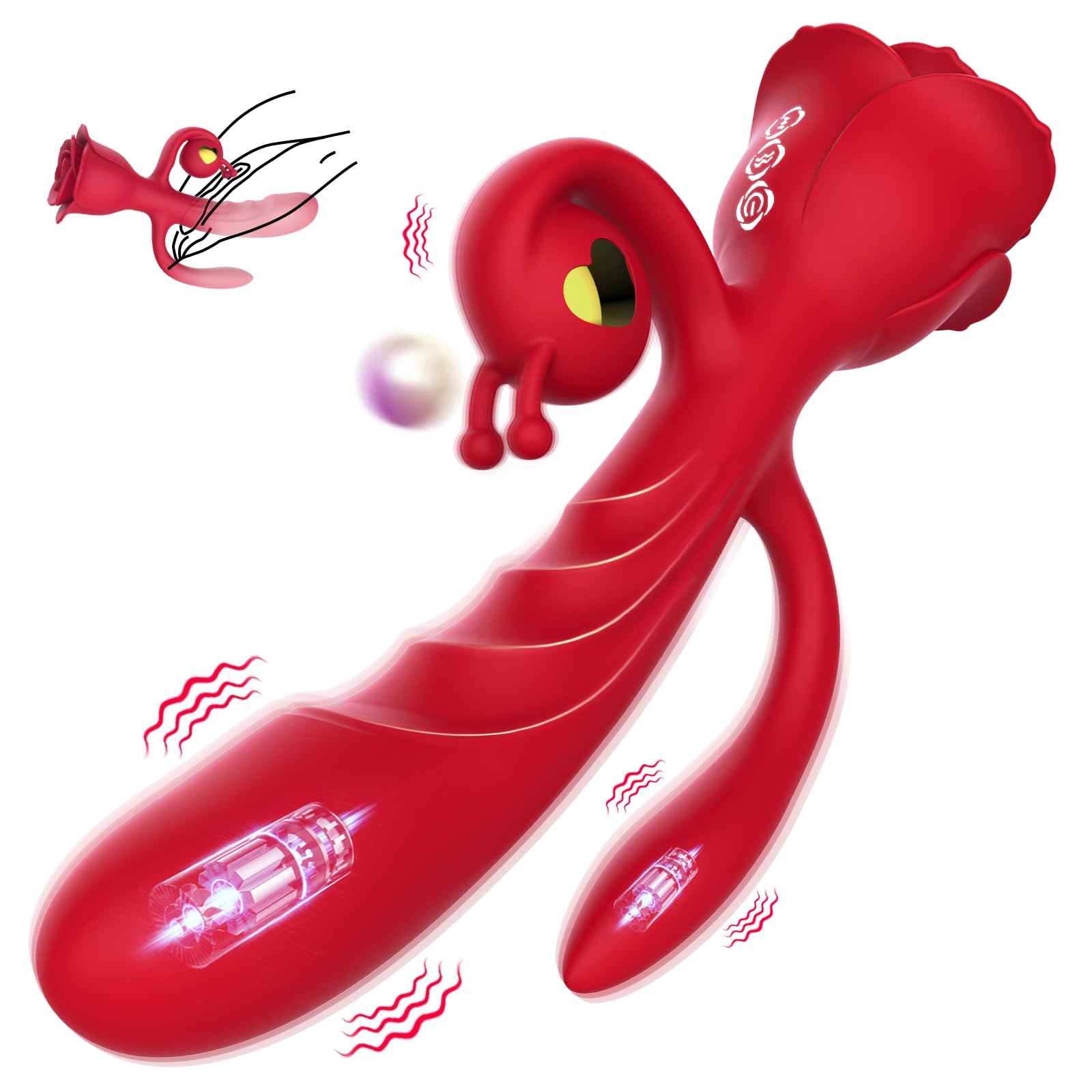 3 in 1 Vibration für Frauen 10 * 10 * 10 Stark Vibrationsmodi, Vibrator Dildo für G-Punkt Klitoris Anal, Sex Spielzeug für die Frau, Vibratorensets für Frauen Solo Sex Toys Sexspielzeug