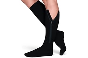 TheraMagic® Zipper Compression Socks for Men & Women, 20-30mmHg Closed Toe Graduated Zippered Compression Stocking
