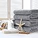 Hand Towels Bathroom Sets ULG Cotton Washcloth Luxury Hotel Grey Towel Use for Bath Hand Face Gym and Spa 2 Hand Towels 13