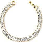 Carol Bela 18K Gold Plated Tennis Bracelet for Women – Dainty CZ Tennis Bracelet, Waterproof & Tarnish Resistant, Elegant Gold Plated Jewelry Gift for Her