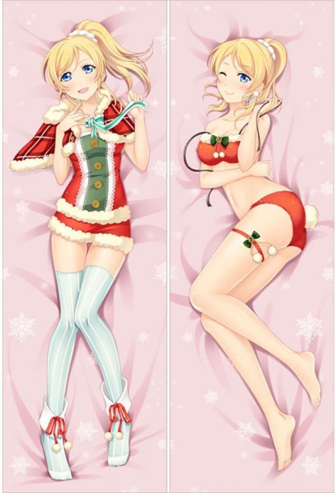 Anime fans Anime Dakimakura Hugging Body Pillow Cover case Cosplay(Size:19.6 in62.9 in) 150X50CM Lovelive Eli Ayase