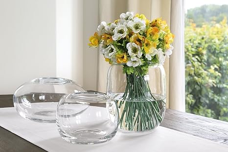 Fink Belluno Glass Vase Height 26 Cm Diameter 22 Cm Amazon Co