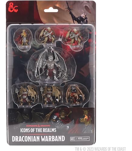 Miniatura D&D Nolzur's Maravilloso Draconien Dreadnought - WizKids, Pintable, No Recomendada Para Menores De 3 Años