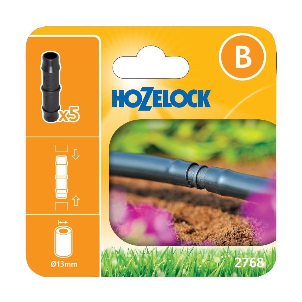 Hozelock - Straight Connector For Extending 13mm Diameter Supply Pipe On Automatic Watering System [100-001-334]