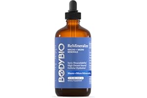 BodyBio ReMineralize - Concentrated Ionic Trace Minerals to Hydrate, Detox, and Revitalize Your Cells - Over 72 Bioavailable Trace Minerals for Rapid Absorption 4 Fl Oz