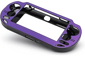 Hard Case Cover for PS VITA 1000, Aluminum Alloy Protective Case Hard for PSV 1000 Game Console (Purp)