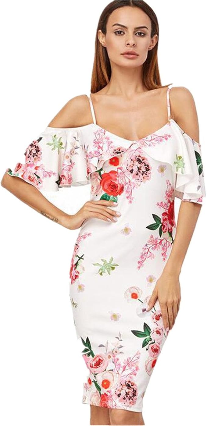 white knee length bodycon dress