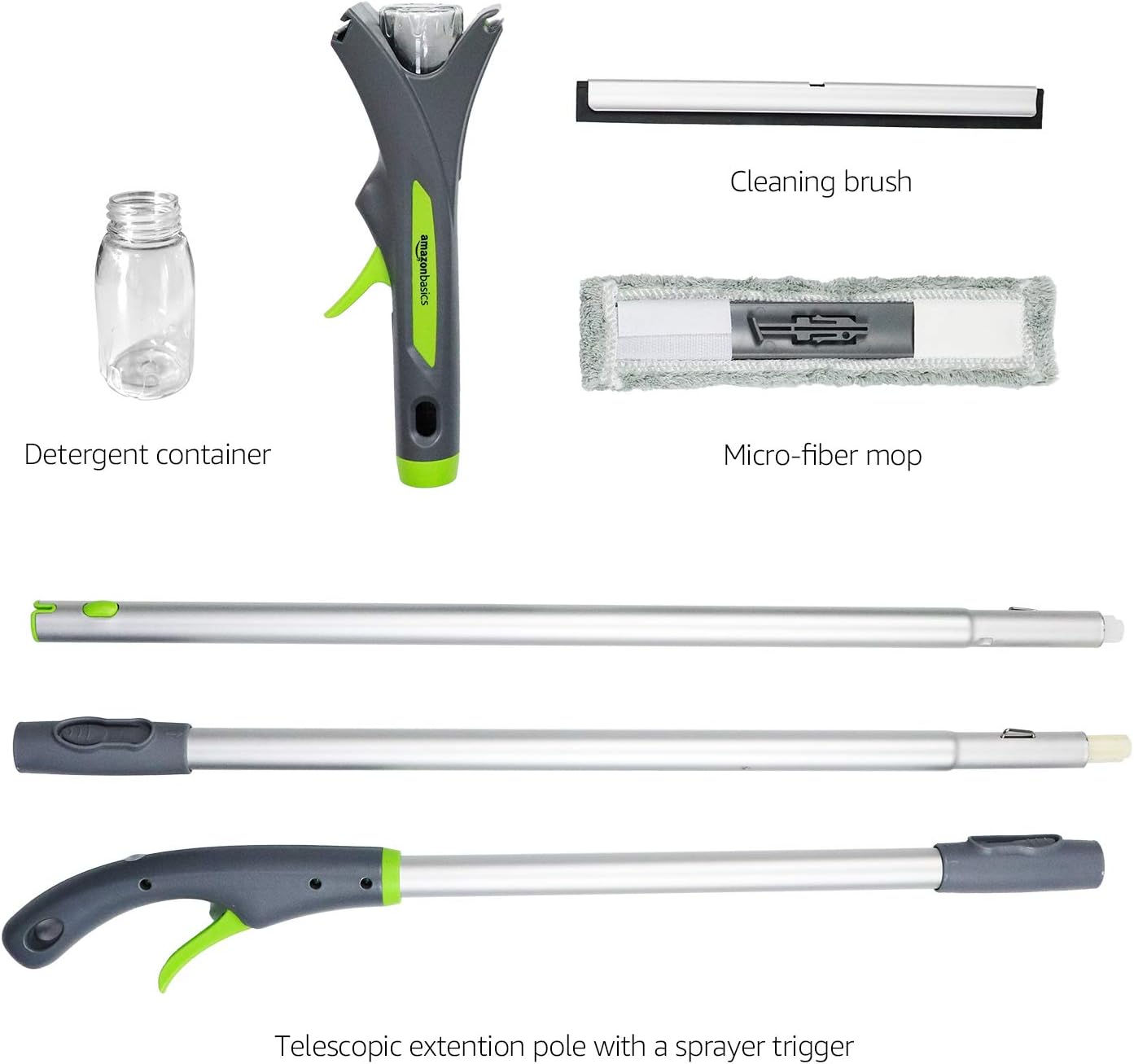Amazon Basics Extendable Window Squeegee with Spray BigaMart