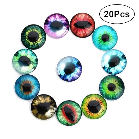 SUPVOX Puppen Augen DIY Runde Selbstklebende Wiggle Augen für Puppe Spielzeug 20 Stück