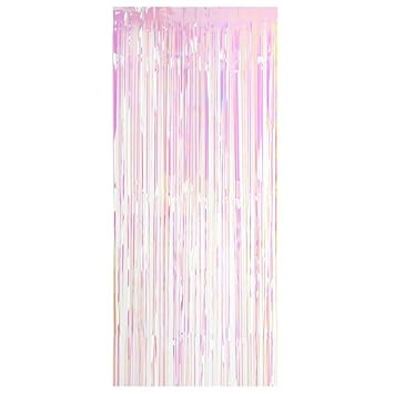 Buy Decdeal 92 245cm Iridescent Metallic Foil Fringe Curtain